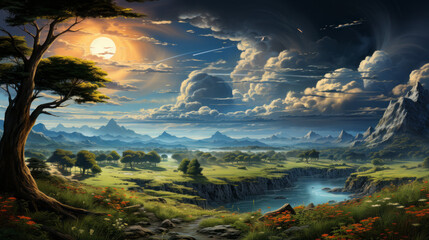 Enchanting Views: Exploring the Majestic Wilderness and Pristine Beauty of Nature's Wonders, generative AI