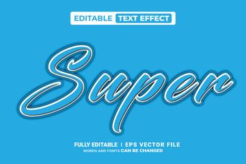 Super text effect. Editable font style