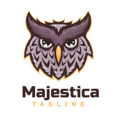 owl bird character logo mascot