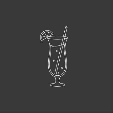 Cocktail drinks flat vector design