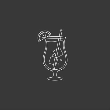 Cocktail drinks flat vector design