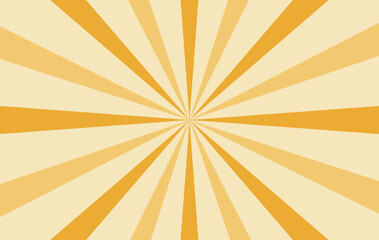 retro sun rays background vector template