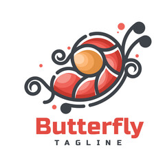 butterfly character logo mascot