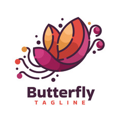 butterfly character logo mascot