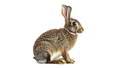 rabbit isolated on white, side view