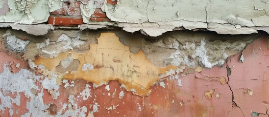 Water from the rain causes wall damage and peeling paint.
