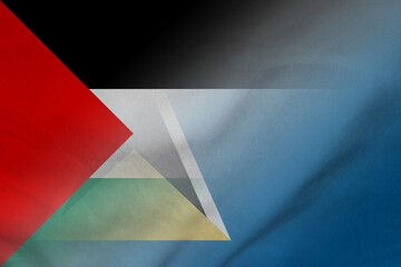 Palestinian National Authority and Saint Lucia official flag transborder negotiation LCA PSE