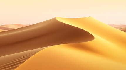 Desert background, desert landscape photography with golden sand dunes