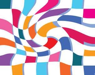 Obraz premium Abstract colorful background A checkered pattern that blends past and present. Stands out as an eye-catching backdrop. Can be used to decorate without being boring or outdated.