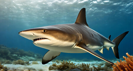 Obraz premium great white shark in the sea