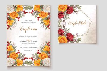  wedding invitation templates with yellow flowers