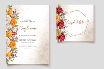  wedding invitation templates with yellow flowers