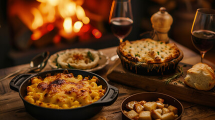 Picture yourself gathering around a miniature fireplace with loved ones indulging in tiny dishes of hearty mac and cheese and mini pot pies the perfect comfort food to share