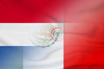 Obraz premium Paraguay and Mexico government flag transborder relations MEX PRY