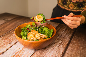 Fresh Mushroom Vegetable Salad