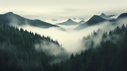 Obraz premium Forest background, vibrant trees