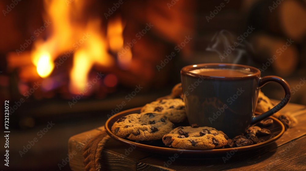 Poster a chilly evening begs for warmth and what better way to snuggle up than with a mug of creamy cocoa a