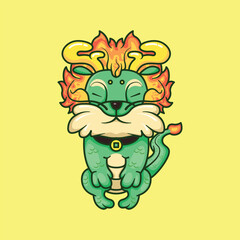 Vector illustration Cute Dragon