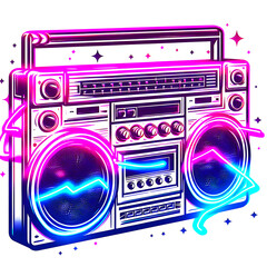 retro cassette recorder boombox