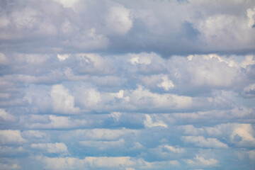 Gray and white clouds in dramatic sky