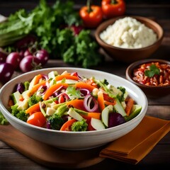 vegetable salad with cheese