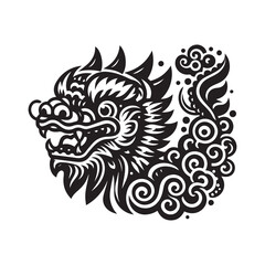 Dynamic Dragon Dance Vibrant Vector Illustrations