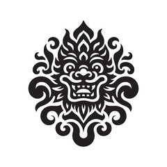 Modern Lion Dance Vector Elements Fusion of Tradition and Style