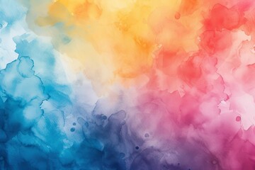 Bright and colorful watercolor paint texture as a background Offering a vibrant and artistic base for creative projects and artistic expressions - obrazy, fototapety, plakaty