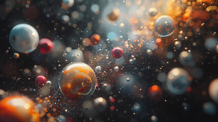 Obraz na płótnie Canvas Floating Bubbles in the Air