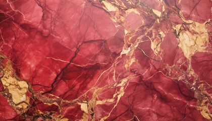 Gold and red marble background 