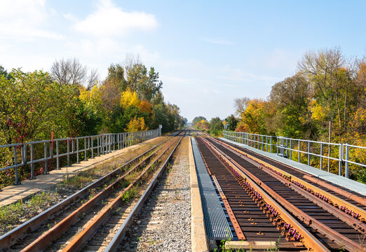 railroad in autumn