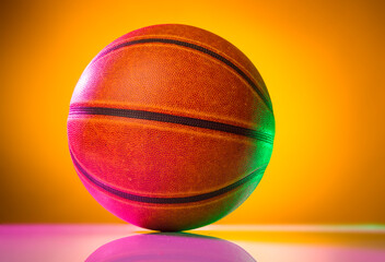 sports background with basketball ball