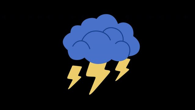 stormy cloud animation with looping , 4k resolution, and Alpha Channel