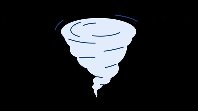 typhoon animation with looping , 4k resolution, and Alpha Channel