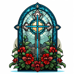 stained glass church window