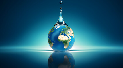 World water day illustration, save water