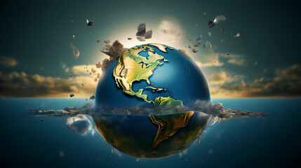 Naklejka premium World water day illustration, save water