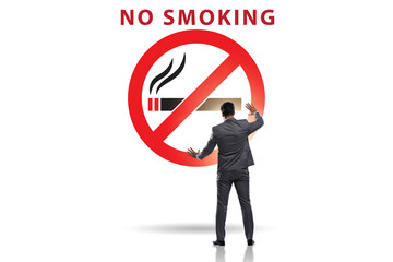 Anti smoking concept with antismoking logo