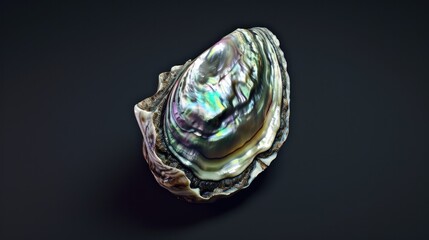 Abalone in the solid black background