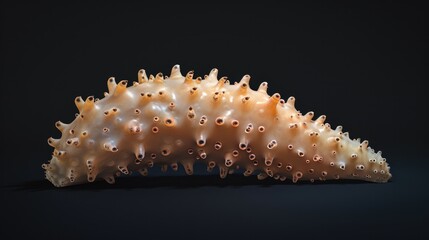 Sea Cucumber in the solid black background - Powered by Adobe