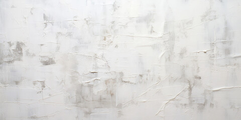 Obraz premium Abstract white oil paint brushstrokes texture pattern background. Contemporary modern art painting with the use of palette knife, highly textured wallpaper backdrop