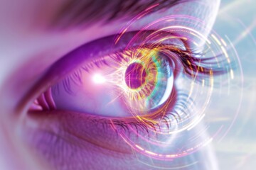 Human Cyborg AI Eye NSAID eye drop. Eye optic nerve disorder optic nerve lens monofocal lens color vision. Visionary iris color vision disorders sight glaucoma drainage device surgery eyelashes