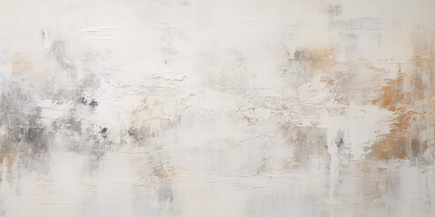 Abstract white oil paint brushstrokes texture pattern background. Contemporary modern art painting with the use of palette knife, highly textured wallpaper backdrop
