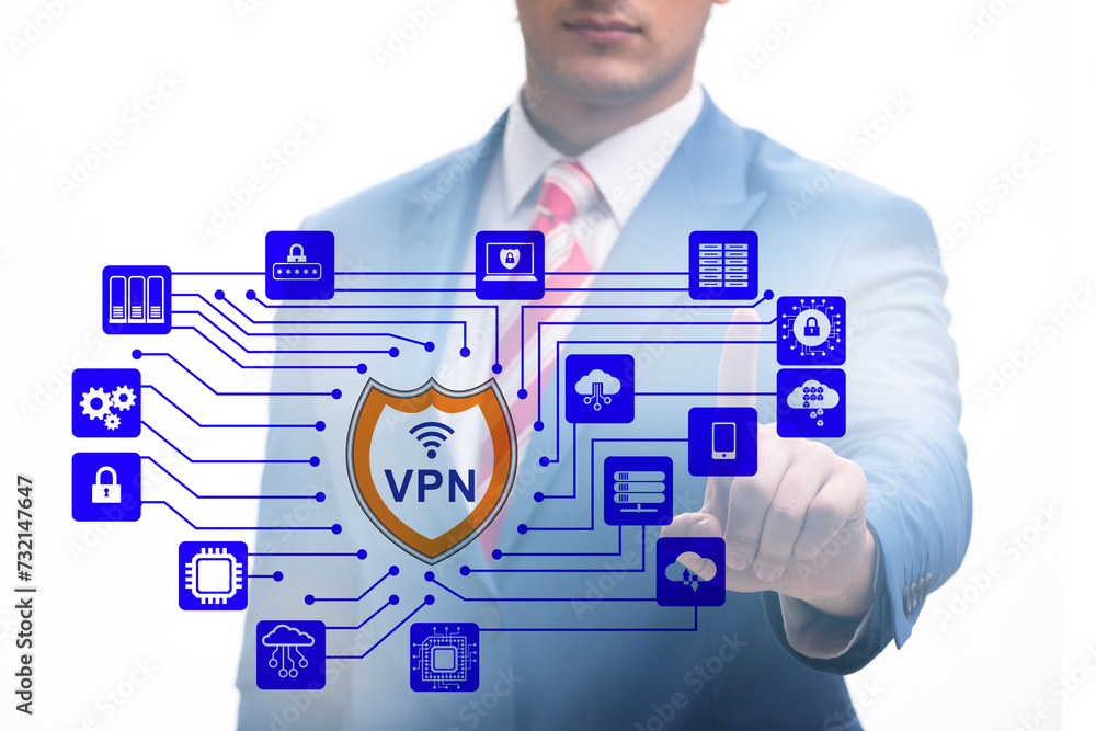 Poster virtual private network vpn cyber concept