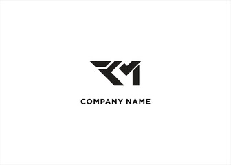 Letter RM Logo Design Stock Vector