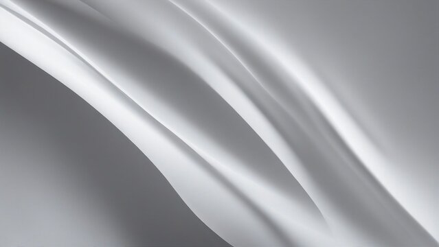 white satin fabric a white background with a smooth wavy sild texture 