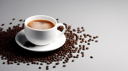 Obraz premium Hot roasted coffee, commercial photography