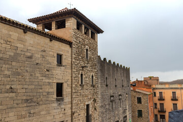 Fototapeta na wymiar Medieval castle in Girona