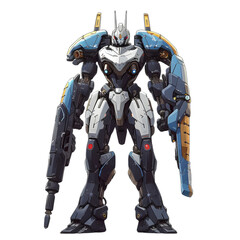 Fototapeta premium robot cyborg soldier, anime mecha battle suit