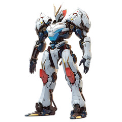 Fototapeta premium robot cyborg soldier, anime mecha battle suit